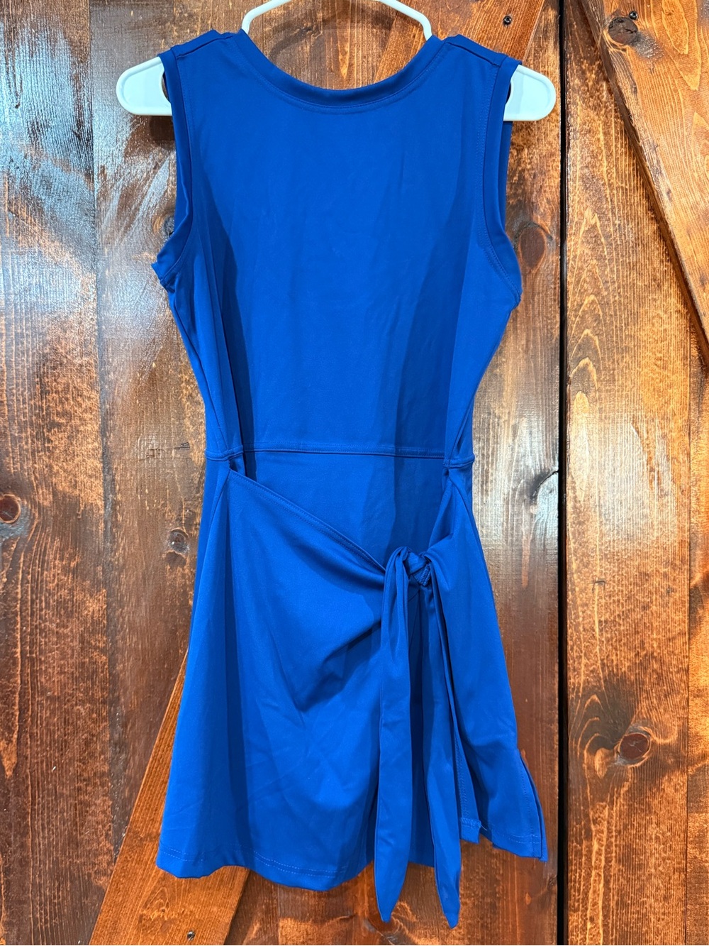 Sleeveless Tie-Waist Jumpsuit in Bold Blue